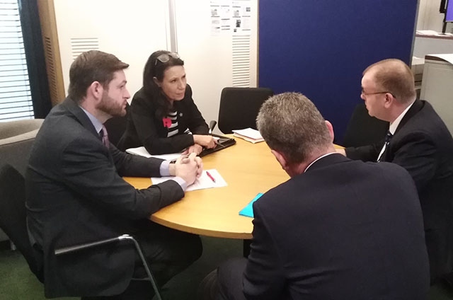 Debbie Abrahams and Jim McMahon pictured at the Houses of Parliament meeting Debbie Abrahams and Jim McMahon pictured at the Houses of Parliament meeting