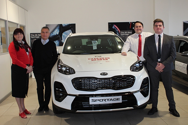 The team at OMC Kia Oldham with the new Sportage