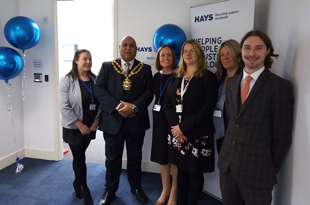 The team at Hays in Oldham pictured during a recent open day with the Mayor of Oldham, Councillor Javid Iqbal The team at Hays in Oldham pictured during a recent open day with the Mayor of Oldham, Councillor Javid Iqbal