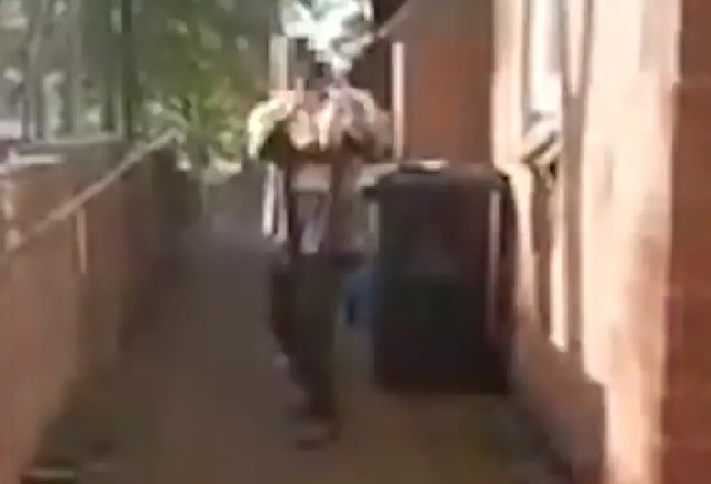 A still from the video, which has appeared on social media A still from the video, which has appeared on social media