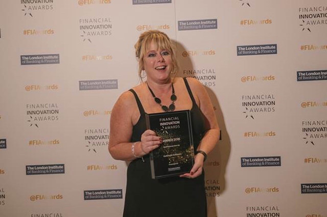 Amanda Swales is pictured with the award Amanda Swales is pictured with the award