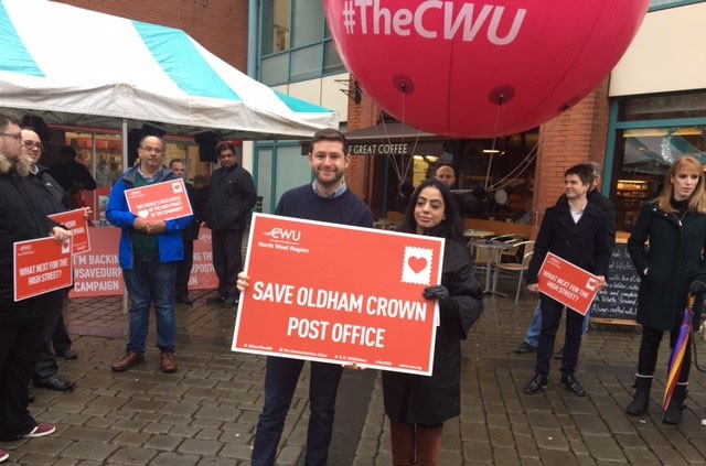 MP Jim McMahon and Oldham Council Deputy Leader Arooj Shah at Saturday's protest MP Jim McMahon and Oldham Council Deputy Leader Arooj Shah at Saturday's protest