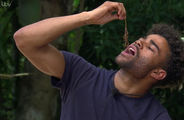 Malique Thompson-Dwyer during an 'I'm a Celeb' challenge last week