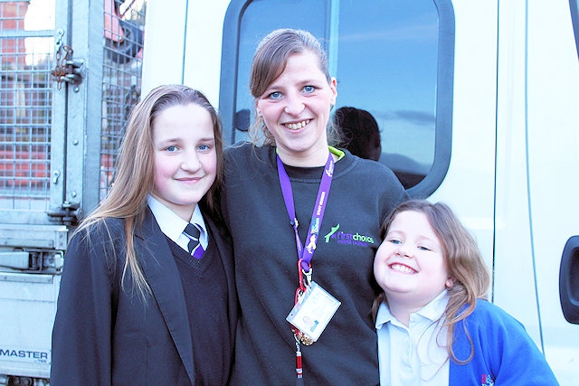 Netty Southward with her two daughters Chloe and Faith 