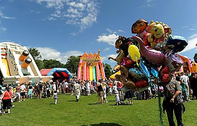 A scene from the Oldham Carnival back in the Alexandra Park days