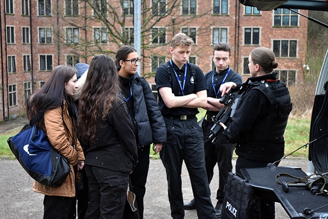 Hopwood Hall students welcomed a visit from firearms officers