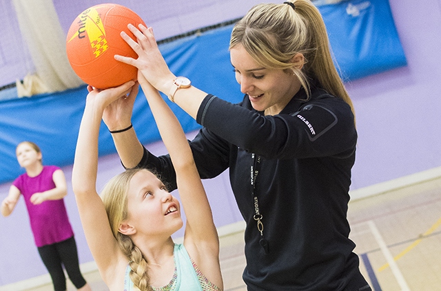 International netball player Nat Haythornthwaite was on hand at the 'Future Stars' event