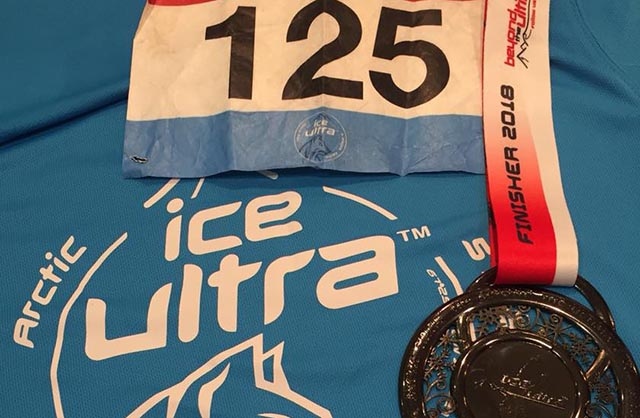 Steve Hill's Arctic Ice Ultra Marathon medal