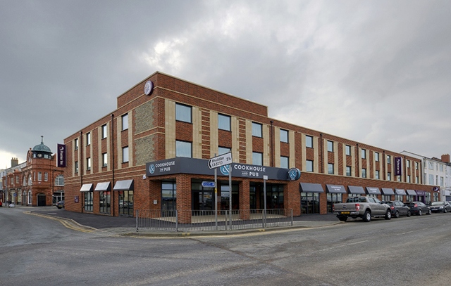 The Premier Inn building at Rhyl