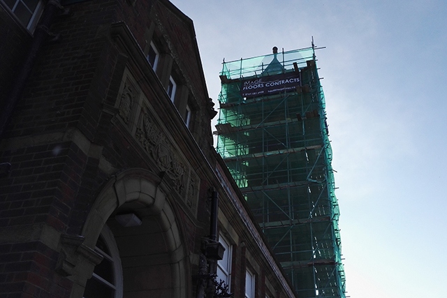 The Werneth Primary clock tower is being restored to its former glory