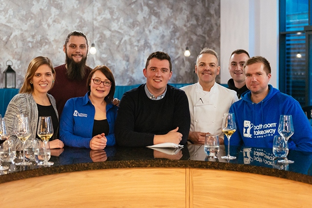 MasterChef winner Simon Wood surprised a team of Bathroom Takeaway employees