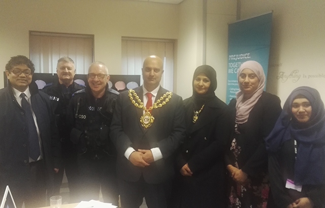 Rina Surjan (second right) delivered an informative Hate Crime Awareness presentation at the OBA Millennium Centre