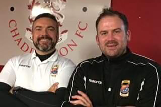 Chadderton boss David Fish (left) with his assistant Lee Ashworth