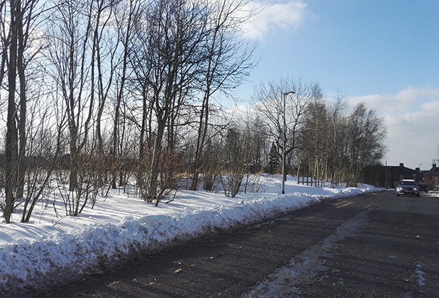 Snow returned to Oldham this weekend. This was the scene on Oldham Edge this morning (Monday)