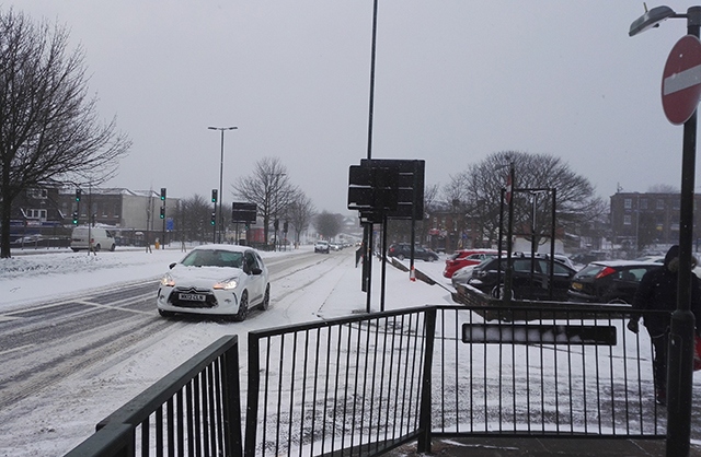 Ashton Road traffic is being badly affected