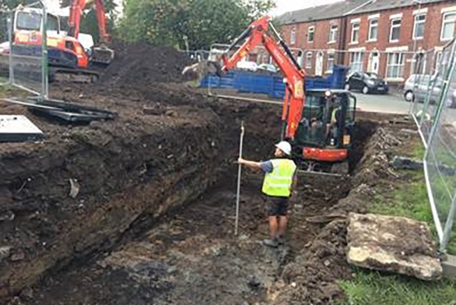 Construction work continues at the Cottam Street Pocket Park site