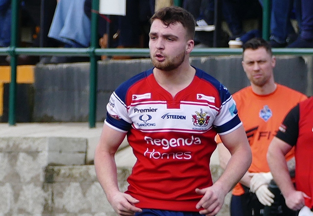 Oldham's double try-scorer Ben West.

Picture courtesy of Dave Naylor