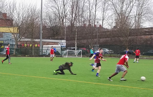 Action from the Greenhill football tournament