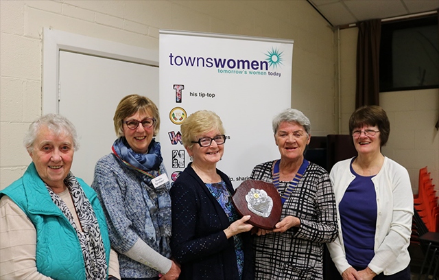 Barbara Micklethwaite (Royton Guild Chairman) and Kathleen Oliver (North Manchester Federation Secretary) with three new Guild members.