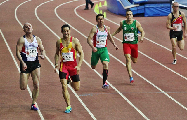 Mike Coogan (left) on his way to European glory