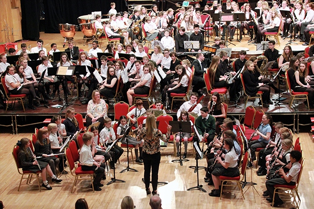 A scene from 2017's woodwind department concert 