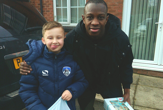 Jake Bacon with his new Athletic hero, Ousmane Fane