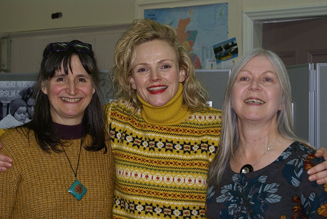 Maxine Peake (centre) supported the Saddleworth Palestine Women’s Scholarship Fund event Maxine Peake (centre) supported the Saddleworth Palestine Women’s Scholarship Fund event