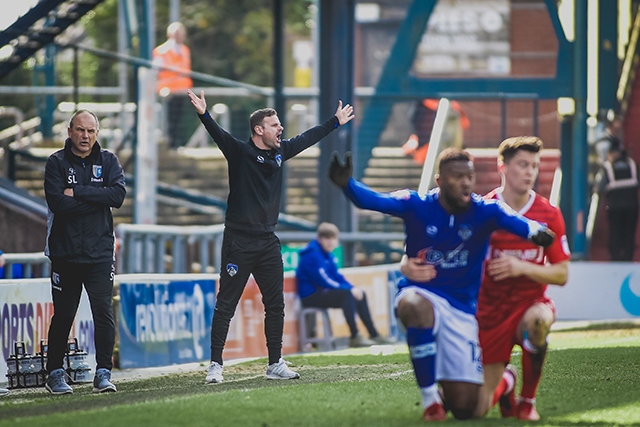 Athletic manager Richie Wellens reacts on the touchline against Gillingham.
Picture by Juel Miah Athletic manager Richie Wellens reacts on the touchline against Gillingham.
Picture by Juel Miah