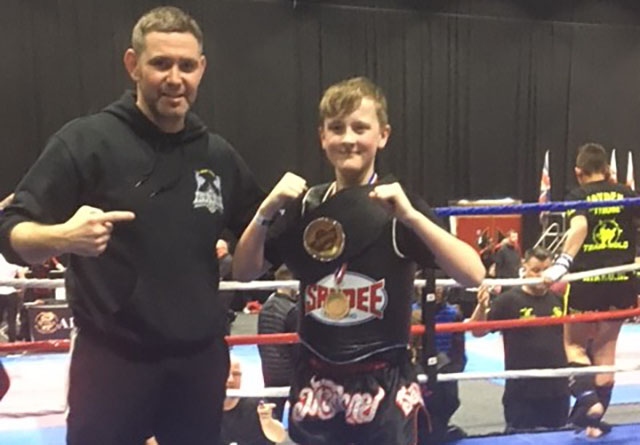 Isaan Gym head coach Stephen Donnelly with Luke Mattinson Isaan Gym head coach Stephen Donnelly with Luke Mattinson