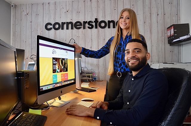 Mubarak Panti and Nicola Adamson with The Bee in the City website developed by Cornerstone Design and Marketing Mubarak Panti and Nicola Adamson with The Bee in the City website developed by Cornerstone Design and Marketing