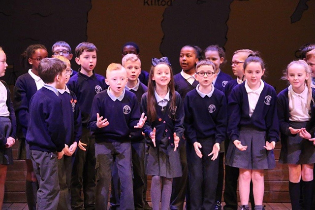 Christ Church CofE Primary School KS2 pupils in full flow.

Picture by Karen Jakeman