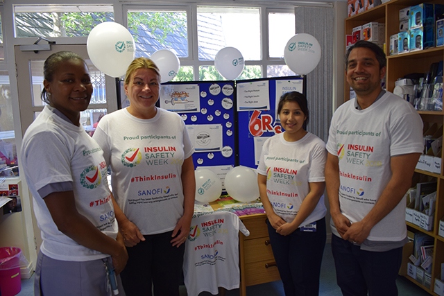 The first-ever national Insulin Safety Week builds on successful local campaigns across the country. Pictured are (left to right): Diabetes Specialist Nurses at the Royal Oldham Hospital, Judy Muir, Linda Adams, Ascia Bibi and Dev Sisodia 