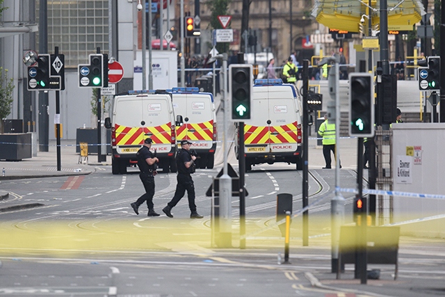 The aftermath of the suicide attack at the Manchester Arena on May 22 last year