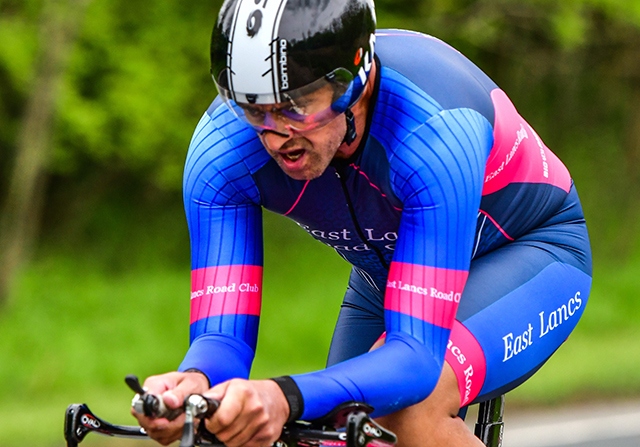 Shaun Leonard on his way to 10-mile time-trial championship success Shaun Leonard on his way to 10-mile time-trial championship success