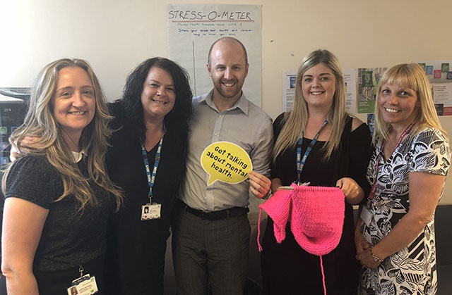 Pictured are: Louise Herniman, Project Manager; Adele Graham, Commissioning Business Manager; Gary Flanagan, Senior Commissioning Business Partner for Mental Health; Sophie Yates, Senior Commissioning Business Partner and Julia Taylor, Commissioning Manager. 
