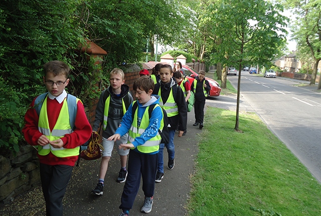 Putting their best foot forward to mark 'Walk to School Week'