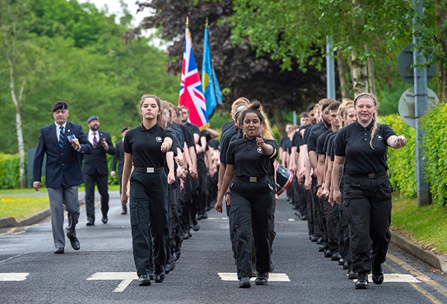 The 'passing out' parade at Hopwood Hall College