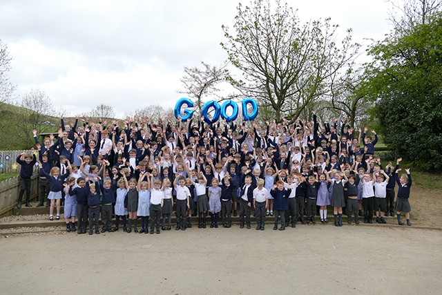 What a celebration: At Diggle Primary School