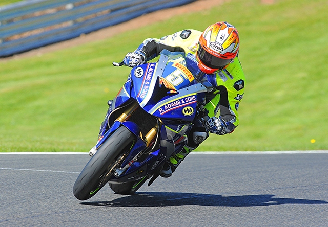 Oldham speedster Ashley Beech in full flight at Oulton Park