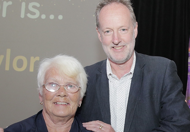 Carol Taylor, winner of the prestigious David Nuttall Award, with Great Places Chief Executive Matt Harrison