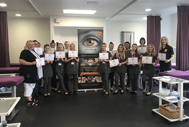 Oldham College Hair and Beauty students welcomed skin cancer awareness charity Skcin