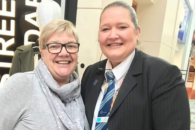 MY HERO: Susan Davenport is pictured with Jane Gerrard MY HERO: Susan Davenport is pictured with Jane Gerrard