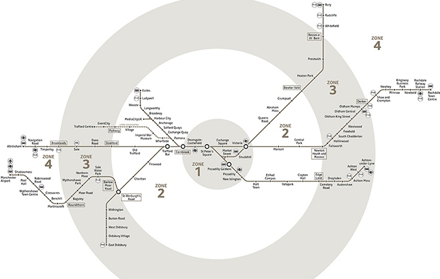 A Metrolink network zonal map