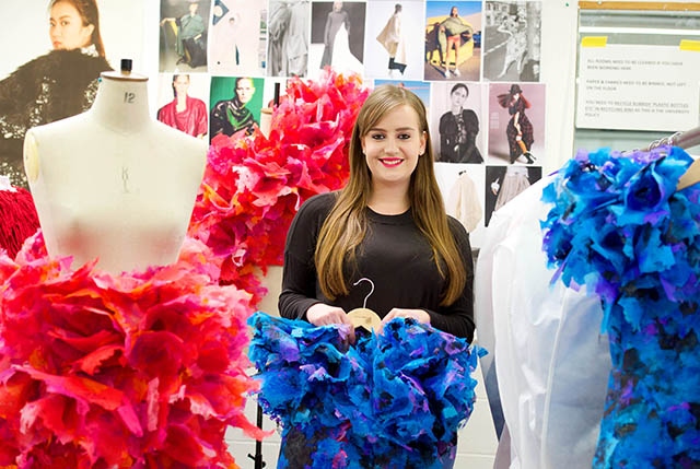 Oldhamer Rose Connor with her fashion collection