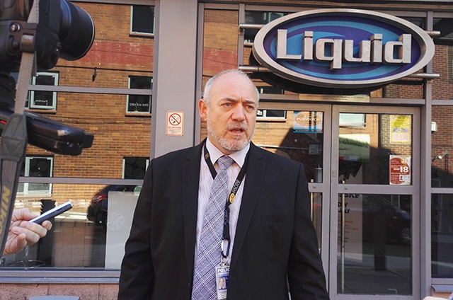 Detective Inspector Ian Harratt outside Liquid Envy nightclub