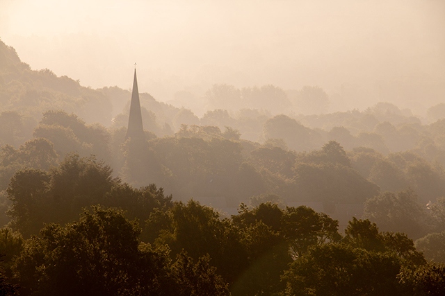 The scene looking across from Grasscroft