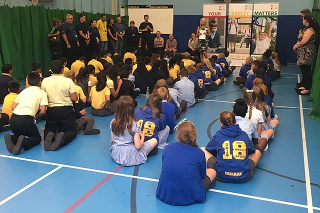 Pupils from Holy Rosary and Broadfield primary schools during the event at the Mahdlo Youth Zone 