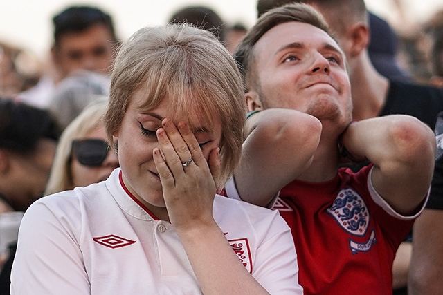 It proved to be utter dejection for England fans last night It proved to be utter dejection for England fans last night