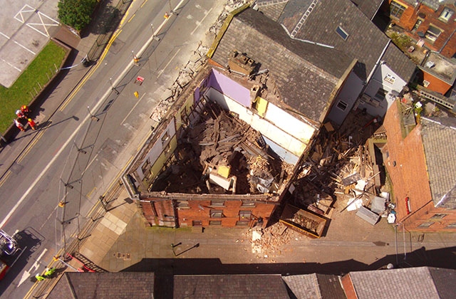 A drone picture of the Oldham property owned by Riaz Ahmad