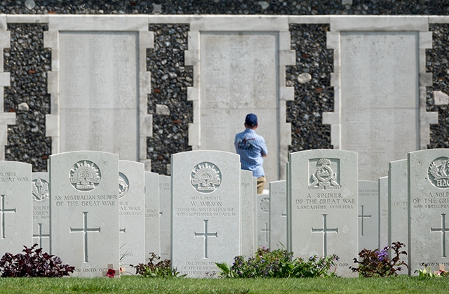 The thought-provoking scene at Ypres